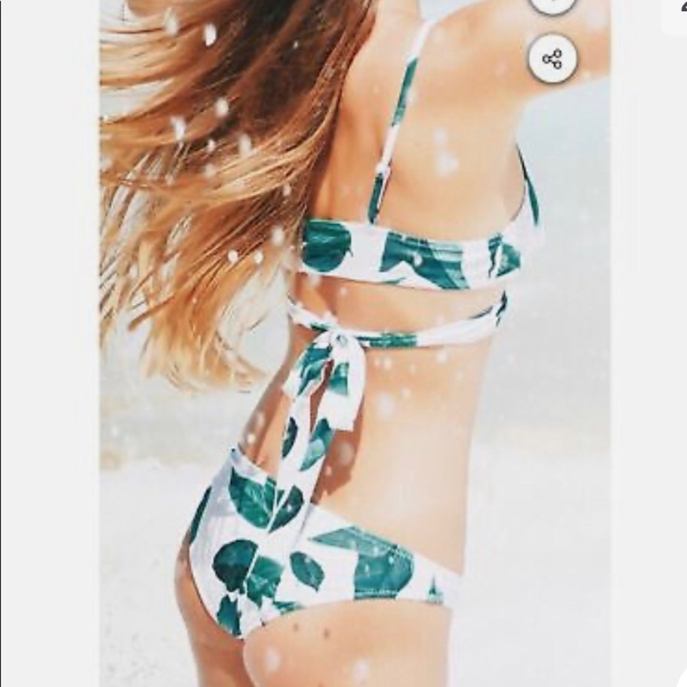Cupshe Leave Print Wrap Bikini - Picture 2 of 4